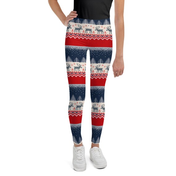 girls xmas leggings