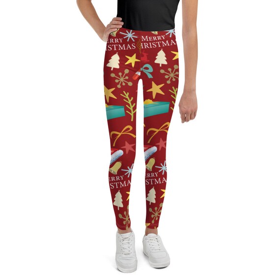 girls xmas leggings