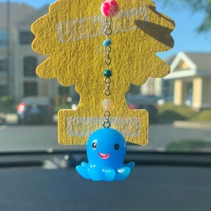 Oswald | Octopus auto charme | Achteruitkijkspiegel accessoire | Autospiegel Companion | Auto Decoratie | Accessoire voor voertuiginterieur