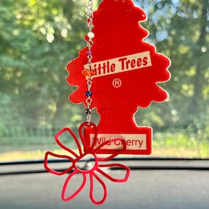 Colleen | Open Flower Car Charm | Rearview Mirror Accessory | Car Mirror Companion | Boho Car Decoration | Vehicle Interior Accessory