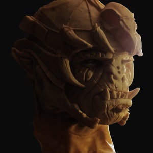 Tribal Orc Warrior - Blank latex full head mask