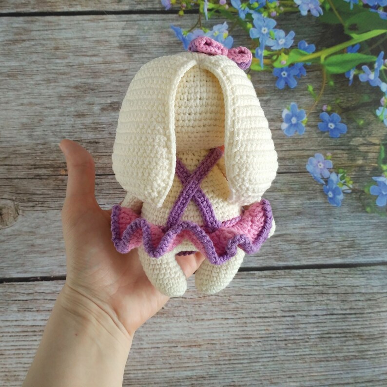 Cute Bunny Crochet bunny Crochet animals Toy amigurumi Handmade rabbit Crochet toy Easter decor Kids toy Rabbit toy Bunny girl Stuffed bunny