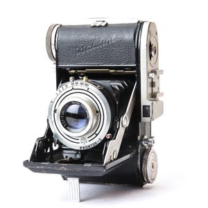 Appareil photo argentique pliable Balda Baldini vintage avec objectif 5 cm f:3,5