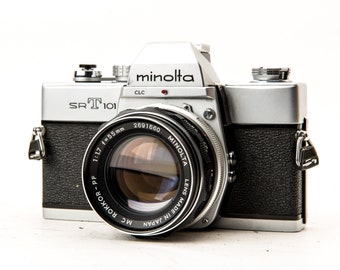 Minolta SRT-101 Vintage Film Camera w/ Rokkor 55mm f:1.7 Lens