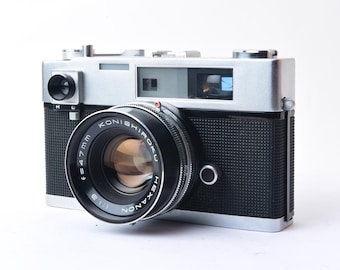 Konica Auto S Vintage 35mm Film Camera w/ Hexanon 47mm f:1.9 Lens