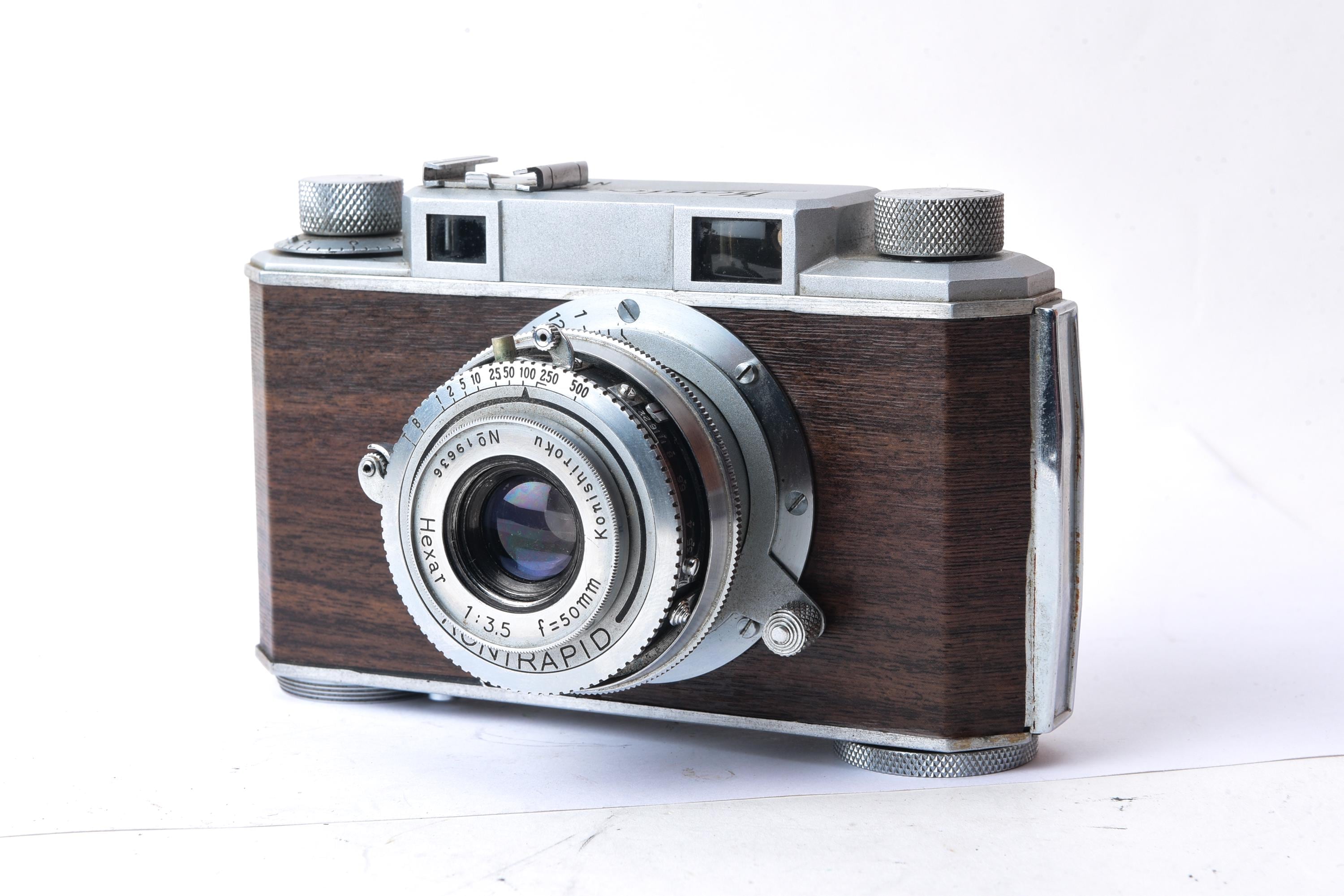 コニカ コニシロク ヴィンテージ 35 mm フィルムカメラ（Hexar 50 mm f