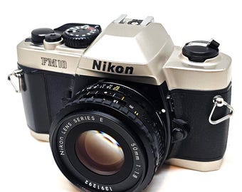 Nikon FM10 Vintage 35mm Film Camera W/ 50mm F1.8 E 'pancake' Lens