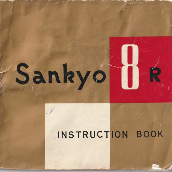 Sankyo 8R Vintage 8mm Camera Manual