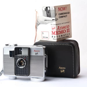 Ansco Gaf Memo II Automatic Vintage Half-Frame Film Camera w/ 25mm f:2.8 Lens