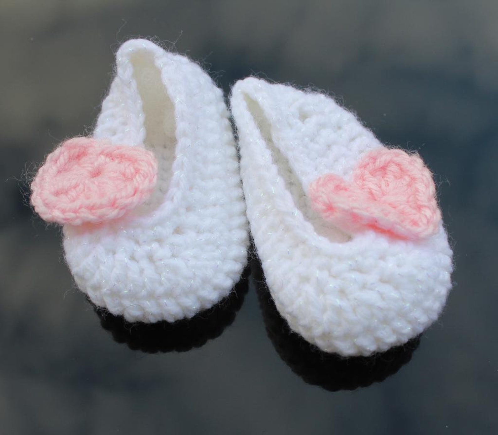 new born, white and pink ballet slippers