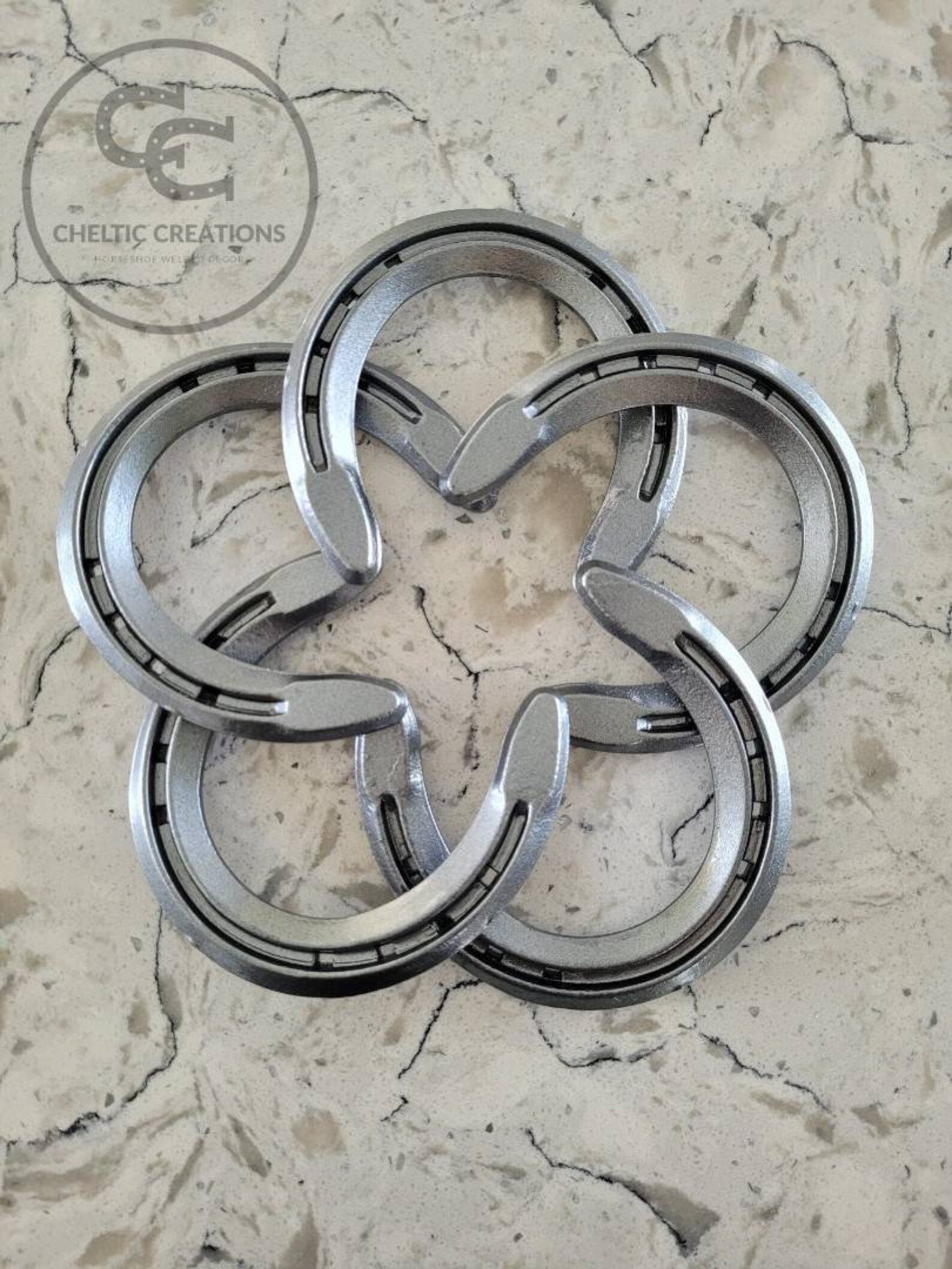 Small Horseshoe Celtic Knot in Dark Steel Rustic Décor Etsy