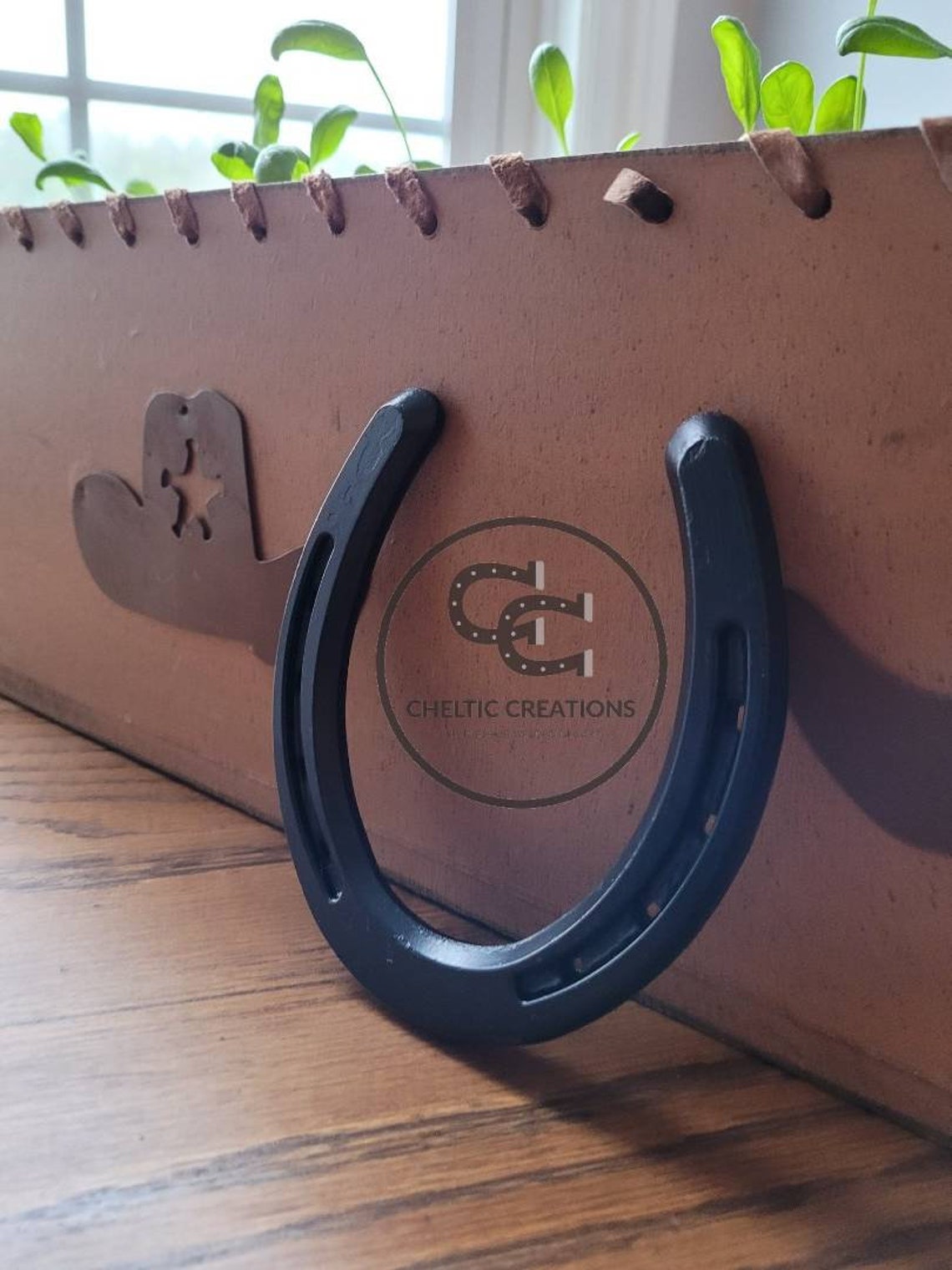 Decorative Horseshoe Painted Horseshoe Rustic Equestrian Etsy