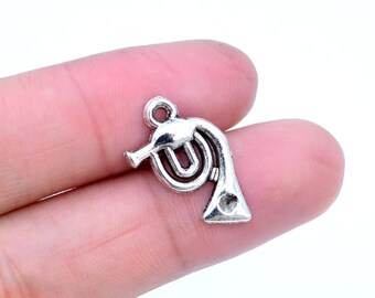 Tuba Charm Sterling Silver for Music or Band Themed Jewelry Designs
