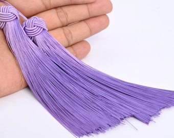 2 Tassels 5.9" / 15cm Polyester Mala Tassel Lavender Color (60863-046)
