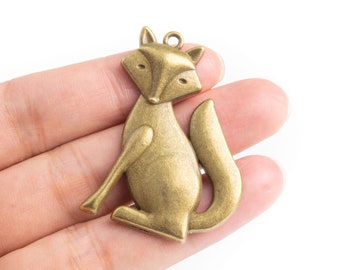 20 Fox Charm Antique Bronze Tone (110507-1369)