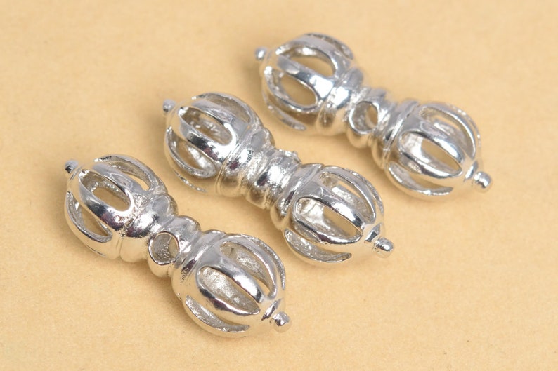 5 Spacer Beads 27x10mm Special Shape Brass Beads Silver Tone Etsy