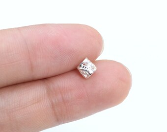 5  Leaves Tube Spacer Beads 925 Sterling Silver 5x5mm  (63990-2185)