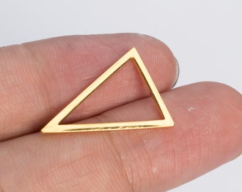 10 Triangle Charms, Earrings Gold Tone (67175-2510)