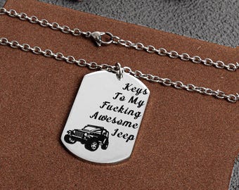 Engraved Custom Necklace for Men - Customized Necklace - Custom Fathers Day Gift - Personalized Engraved Necklace