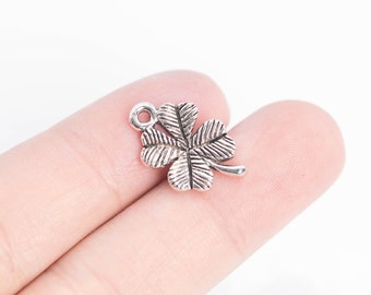 5 Four Leaf Clover Charm Antique Silver Tone (66224-585)