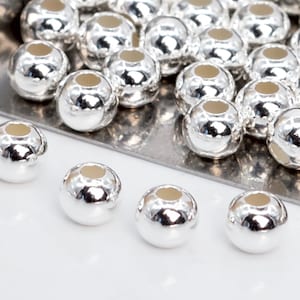 20 Round Spacer Beads 925 Sterling Silver 4mm (63948-2178)
