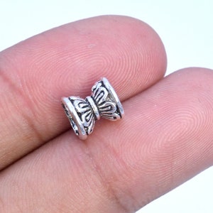 20 pcs 8x8mm Bead Cap Antique Silver Tone (63095-2338)