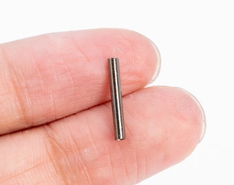 15x2x1mm ラウンドチューブスペーサービーズ ブラックガンメタルトーン 40個 (67051-2493)