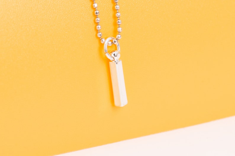 67099-2502 10 Square Stick Bars Pendants Earrings White Gold Tone