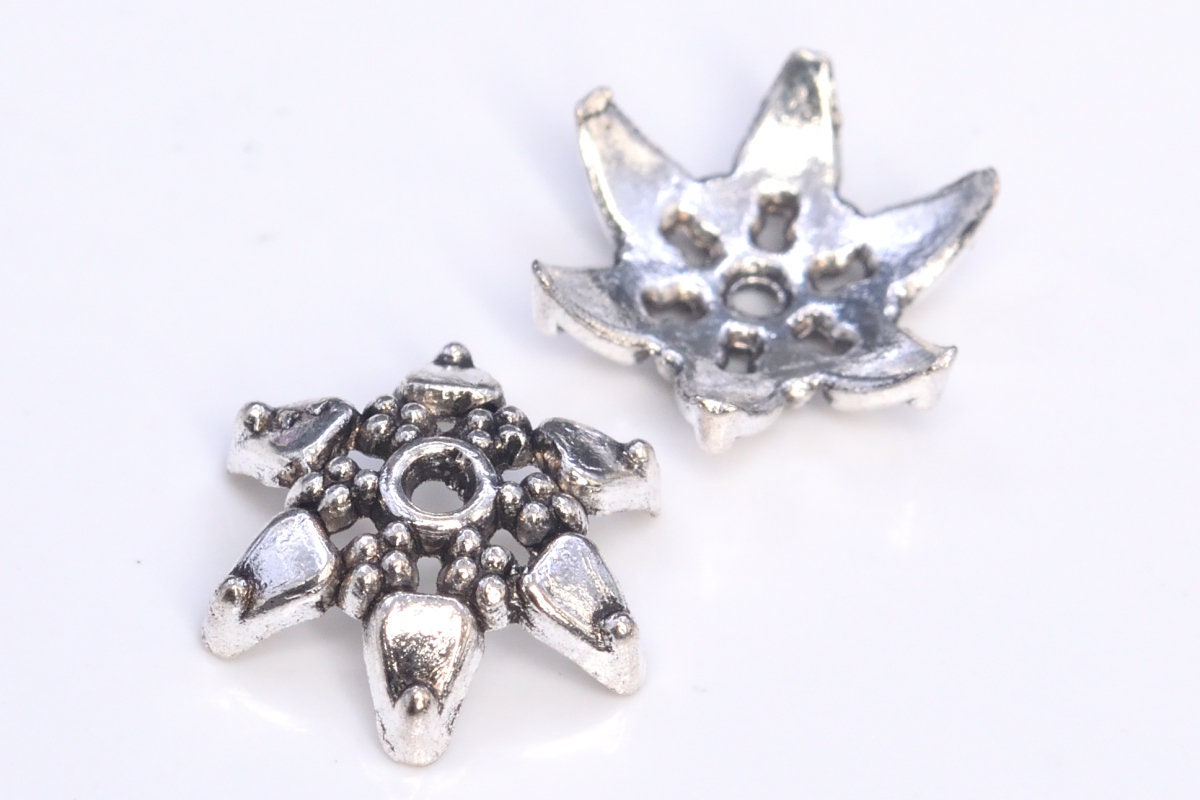 帽子 jewelry cap macra 20 Pcs 11x4mm Star Bead Cap Antique Silver Tone Jewelry