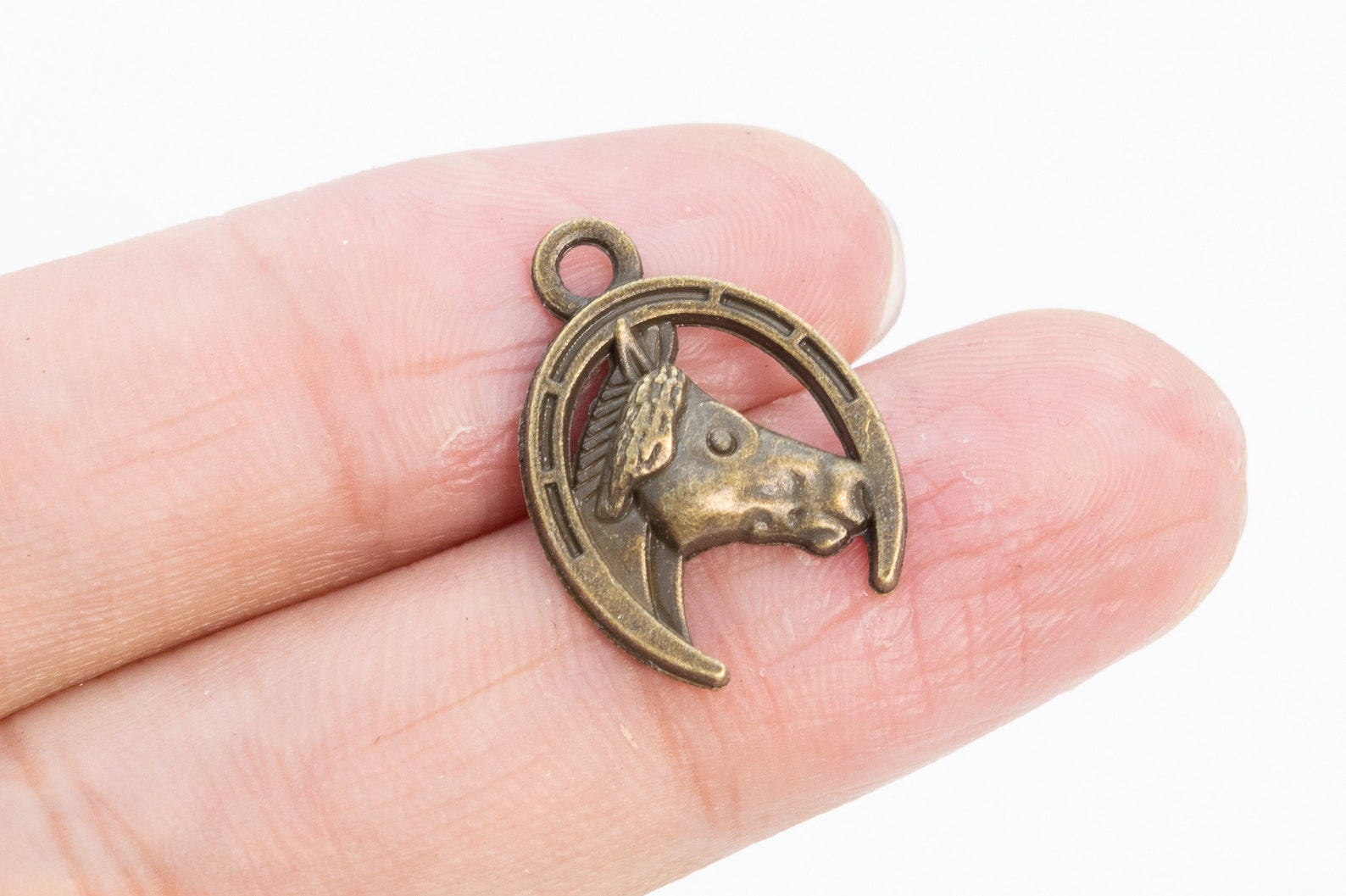 10 Horse Head Charm Antique Bronze Tone 648693151 Etsy