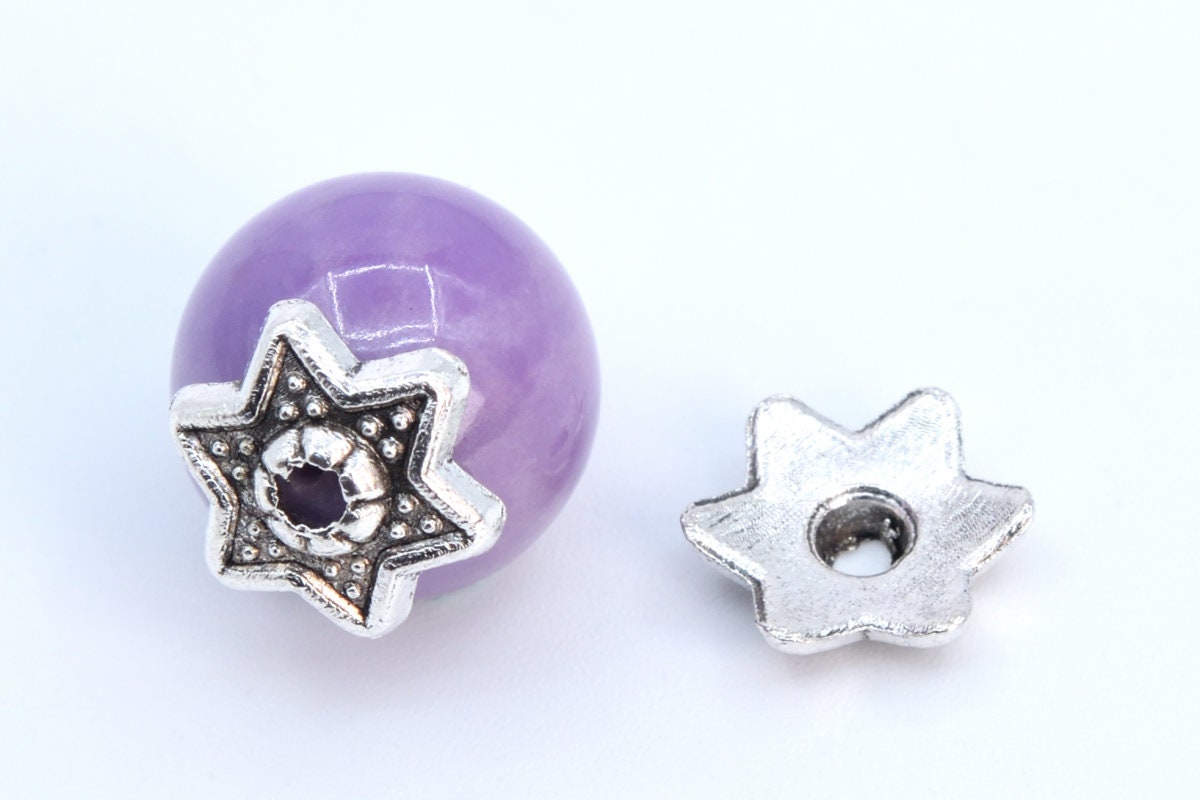 30 Pcs 9x2mm Star Bead Cap Antique Silver Tone Choose