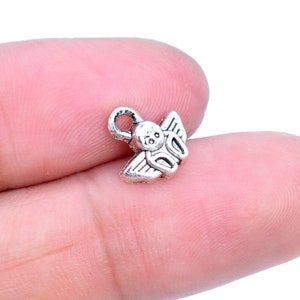 30 pcs Angel Charm Antique Silver Tone  (61287-2041)