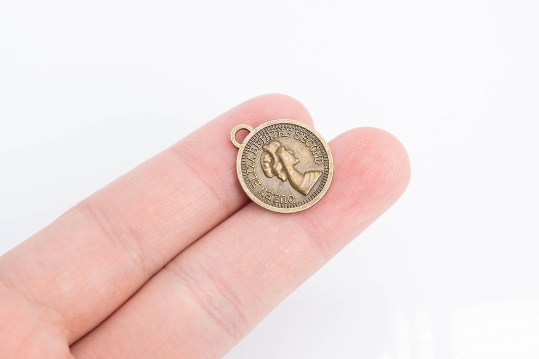 10 Queen Elizabeth the Second Coin Charm Double Sided