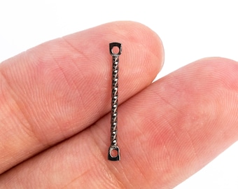 Black Industrial Finding, 8 Oxidized Black Brass Industrial Spacer