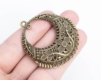 10 Crescent Moon Charm Antique Bronze Tone  (110202-1569)