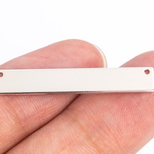 20 Rectangle Connector Charms Silver Tone (67402-2820)