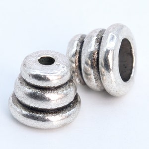 30 pcs 8x6mm Cone Bead Cap Antique Silver Tone 63197-2345 image 3