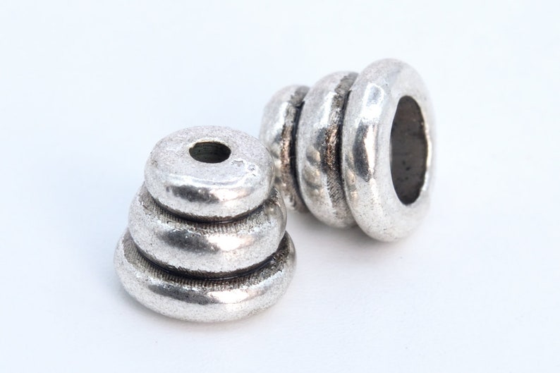 30 pcs 8x6mm Cone Bead Cap Antique Silver Tone 63197-2345 image 3