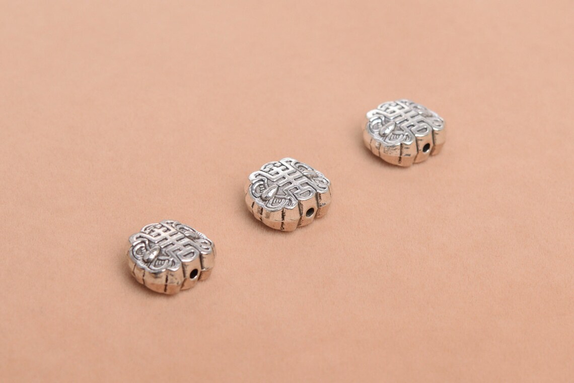 8 pcs 13x11mm Special Shape Spacer Beads Antique Silver Tone Etsy