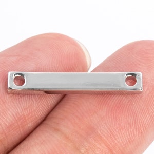 20 Rectangle Connector Charms Silver Tone (67407-2820)