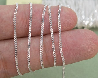 1 FT Curb Chain 1mm Sterling Silver Chains (64743-2175)