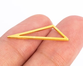 10 Oblique Triangle Connector Charms Gold Tone (67385-2783)