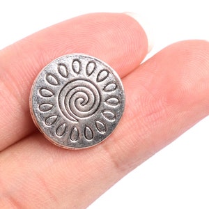 24 Vintage Cream Acrylic Round Disc Spacer Beads – 3x14mm – Craft & Jewelry Supply - View #3
