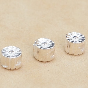 10 Tube Spacer Beads 925 Sterling Silver 3mm  (63986-2133)