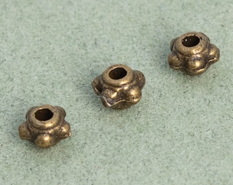 10 Tube Spacer Beads 3mm Antique Bronze Tone  (110073-3126)