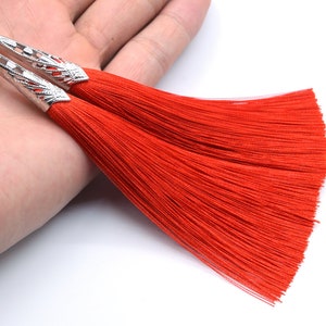 4 kwasten 5,51&quot;/14 cm polyester mala kwast metalen kegeldop rode kleur (60648-048)