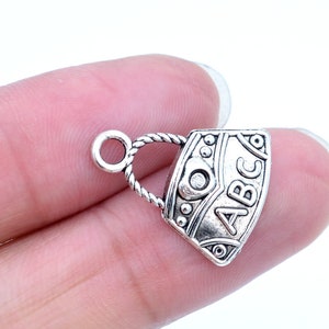 20 pcs Handbag Charm Antique Silver Tone  (62026-2201)