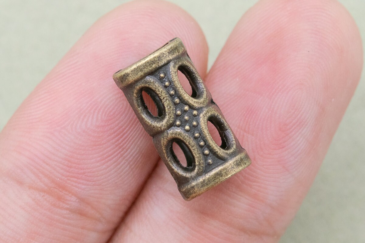10 Tube Spacer Beads 20x10mm Antique Bronze Tone 653093174 Etsy