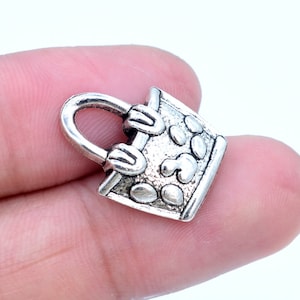 16 pcs Handbag Charm Antique Silver Tone   (61256-2042)
