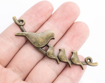 20 Birds Charm Antique Bronze Tone (110459-3145)